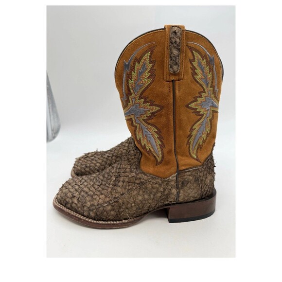 Dan Post Men's Size 9 Sea Bass Dorsal Western Square Toe Casual Boots Mid Calf - Picture 3 of 14